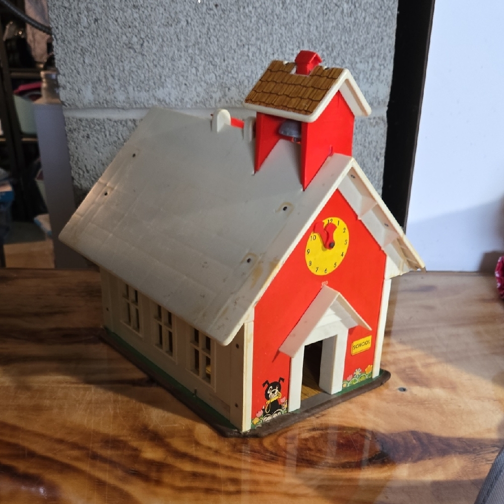 Fisher-Price Red and Cream School House Toy